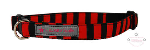 Hundehalsband Red Stripes