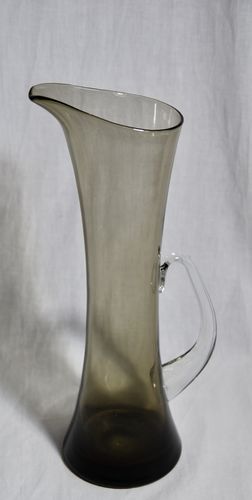 Rauchglas Vase grau groß